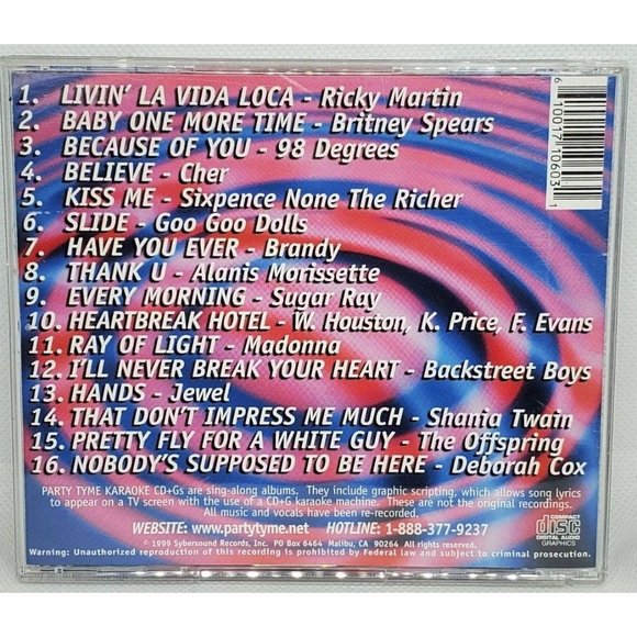 CDB Party Tyme Super Hits Karaoke CD+G CD Lyric Booklet Included No Scratches - Picture 5 of 12